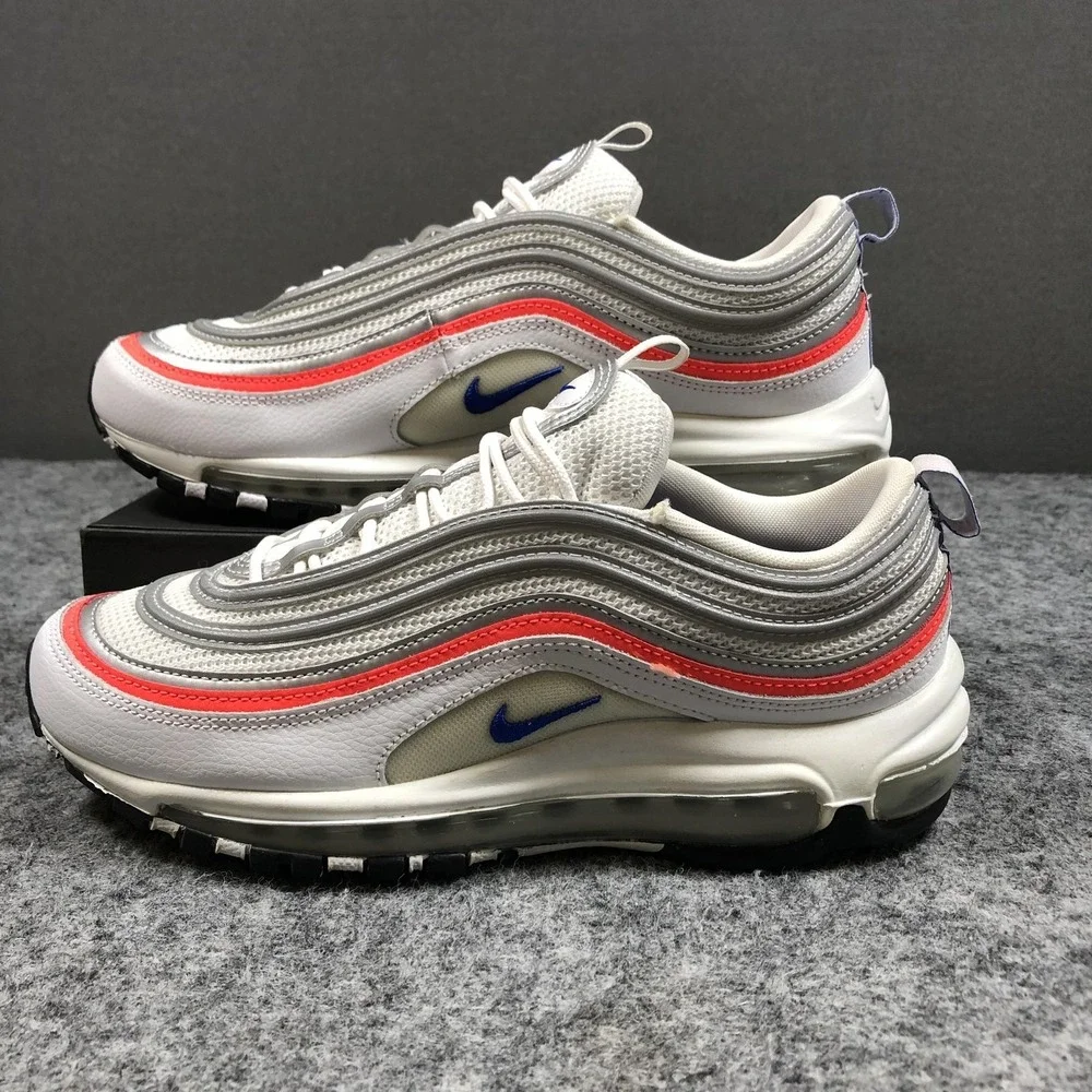 Nike Air Max 97 Shoes Womens 8.5 White Silver Mesh Running Sneakers CZ6087-101